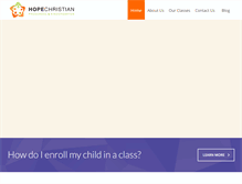Tablet Screenshot of hopechristianpreschool.org